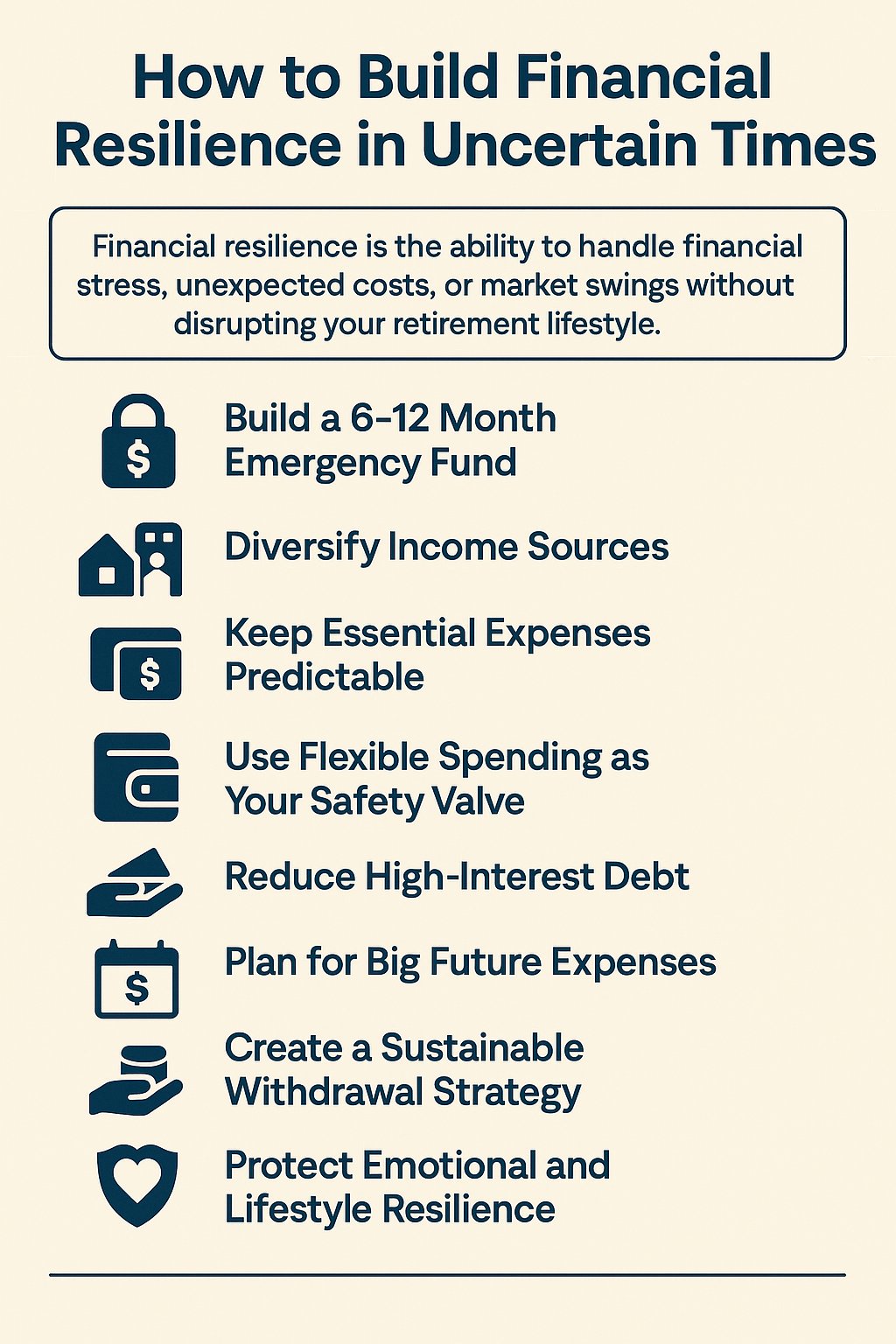 How to Build Financial Resilience in Uncertain Times - Infographic