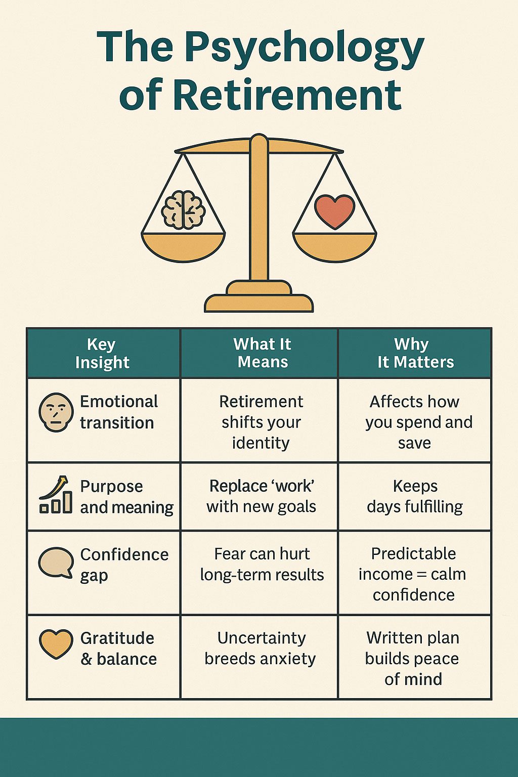 The Psychology of Retirement: Aligning Money and Mindset Infographic - SafeMoney.com The Psychology of Retirement: Aligning Money and Mindset Infographic