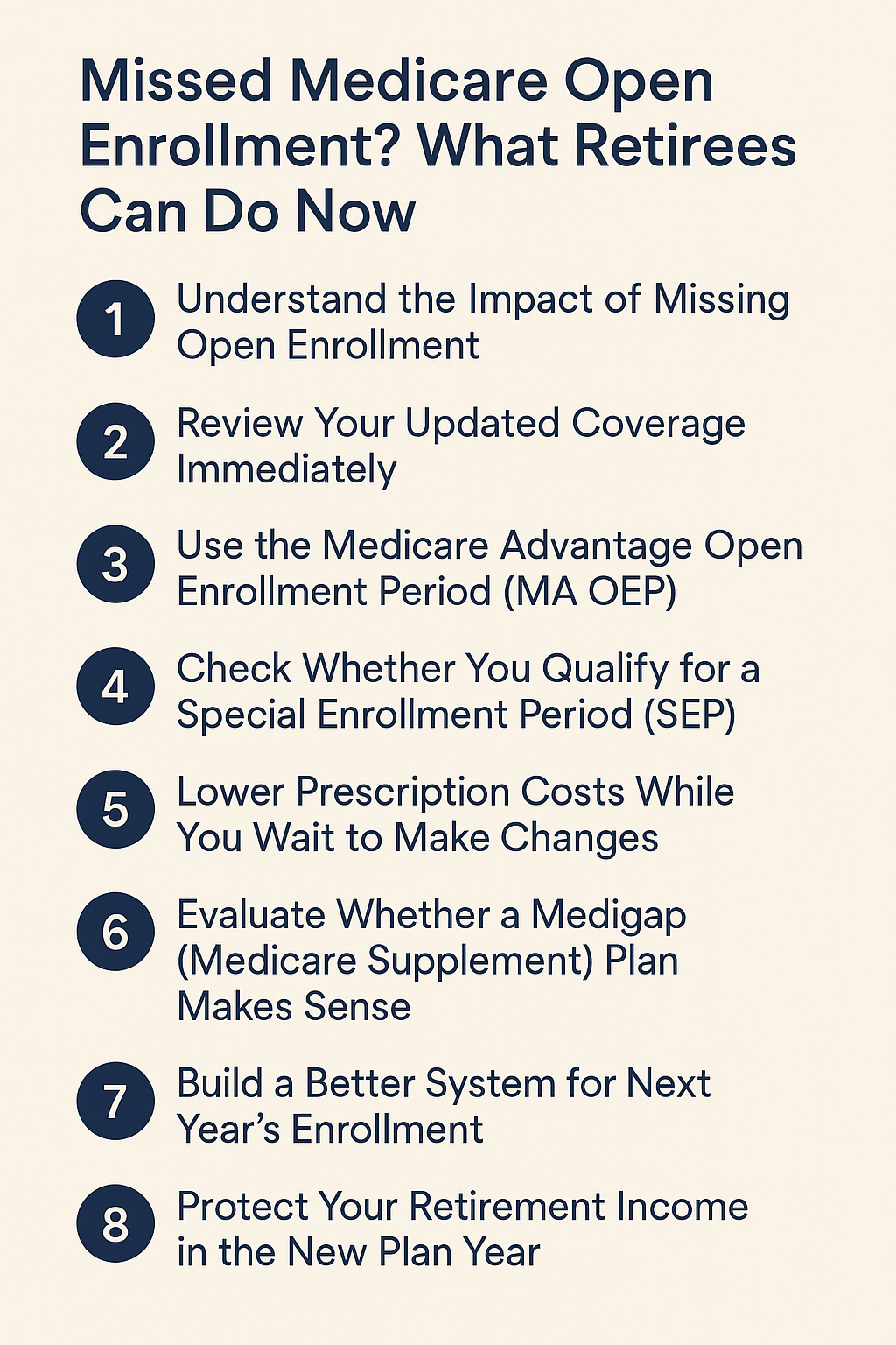 Missed Medicare Open Enrollment What Retirees Can Do Now - SafeMoney.com Missed Medicare Open Enrollment What Retirees Can Do Now