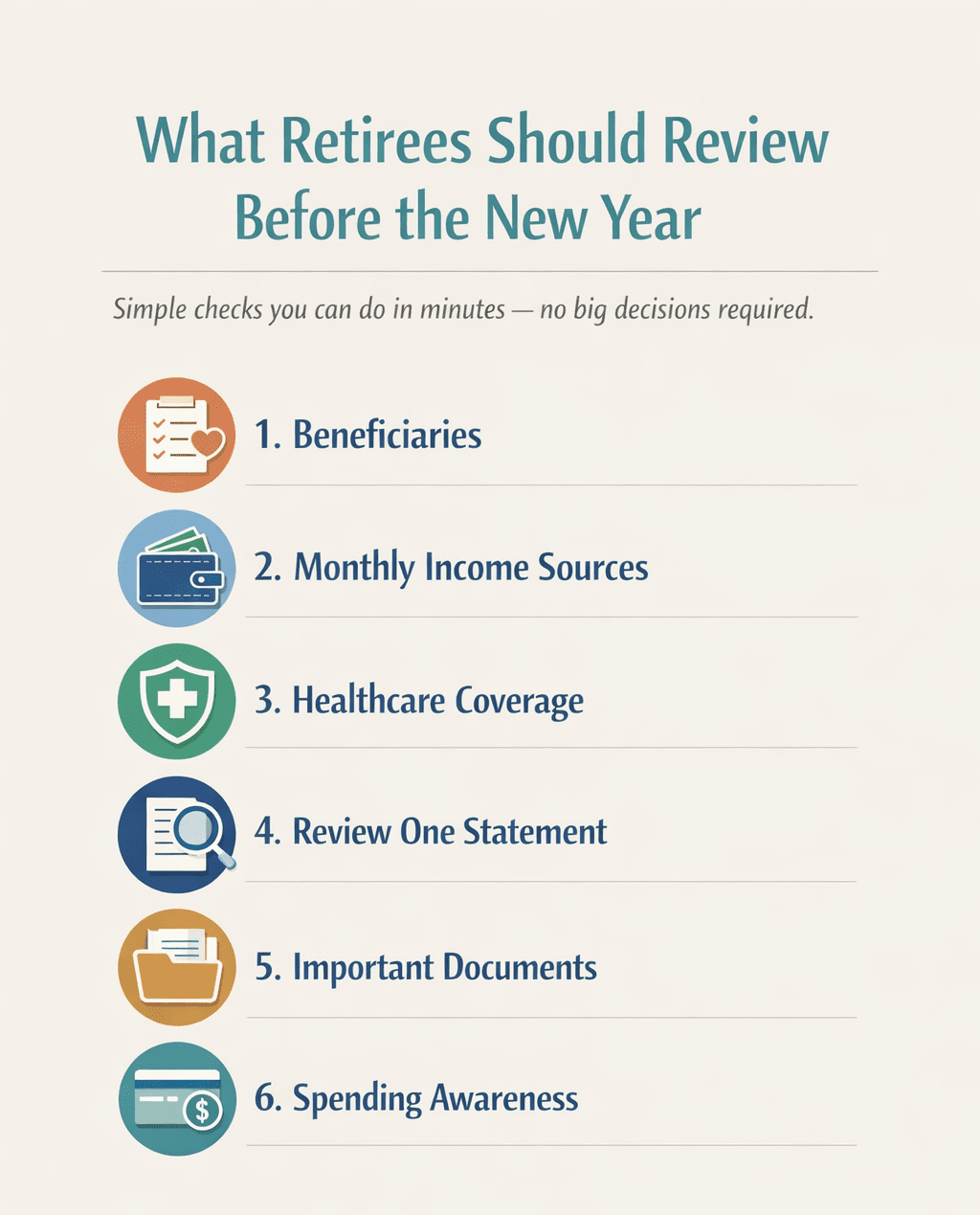 What Retirees Should Review Before the New Year - SafeMoney.com What Retirees Should Review Before the New Year